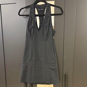 Silence + Noise Sleek Black V-Neck Mini Dress